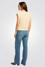 קרדיגן ללא שרוולים בצבע שמנת