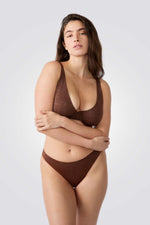 חזיית ביקיני משולשים מנצנצת HELIO לנשים