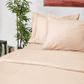 סדין מיטה זוגית 160/200 100% כותנה באריגת סאטן בצבע ניוד - 1