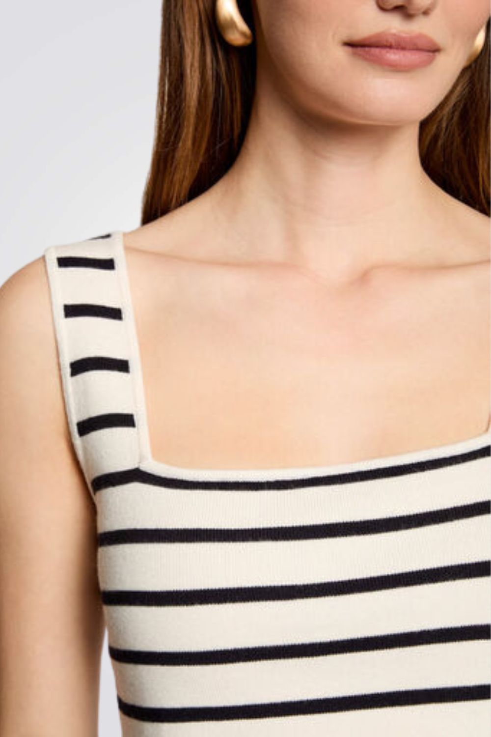 גופיית סריג הדפס פסים