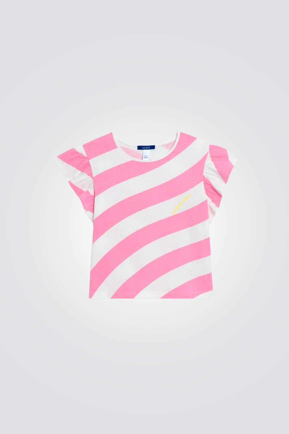 טישירט לילדות עם הדפס פסים