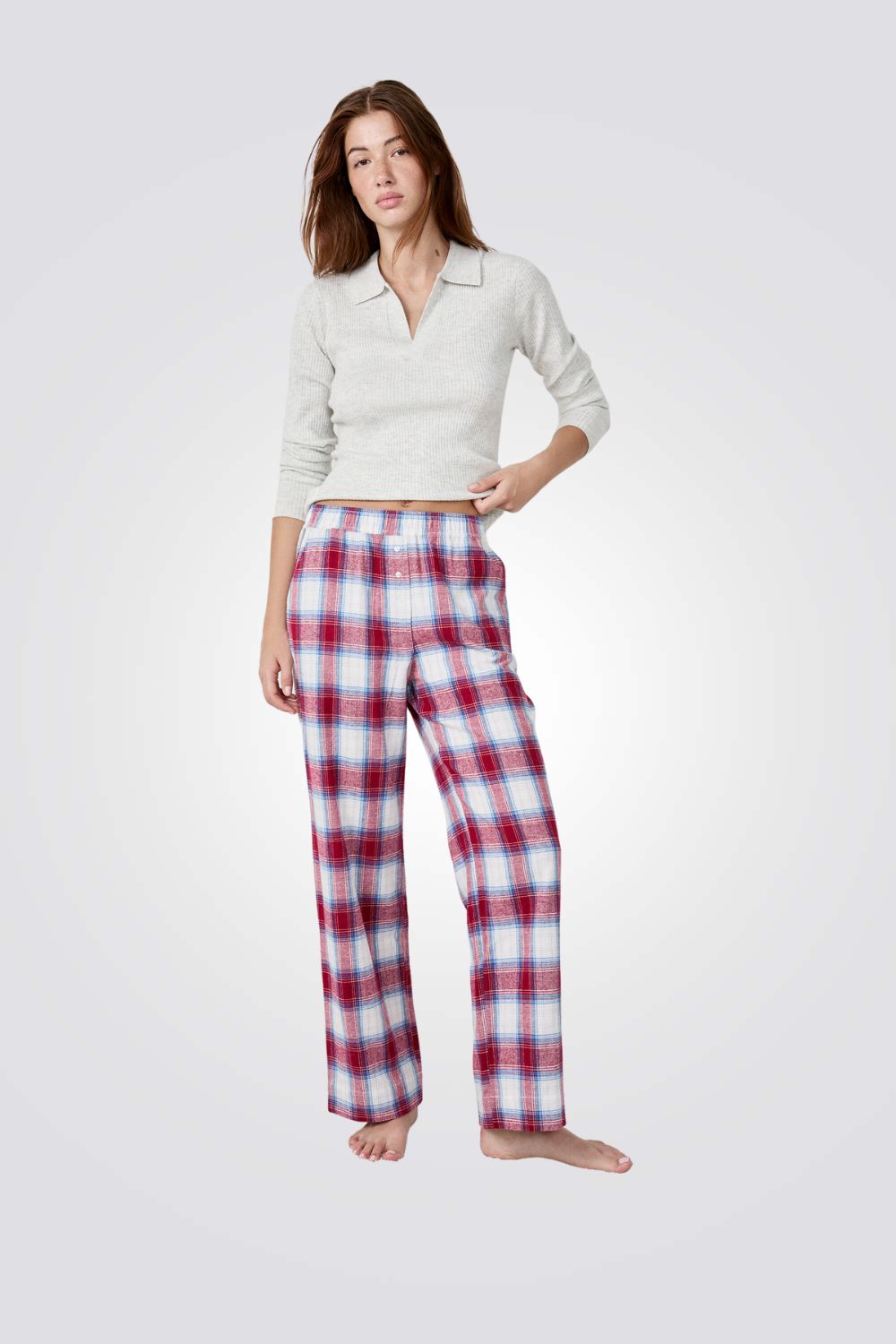 מכנסי פיג'מה עם הדפס משובץ | איתם