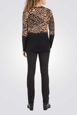 סריג ג'רסי עם הדפס מנומר 