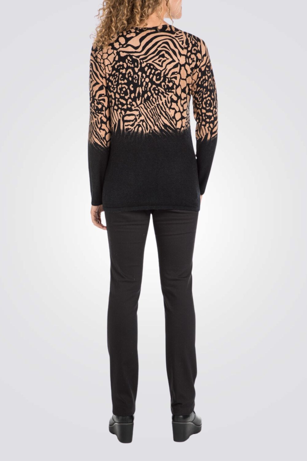 סריג ג'רסי עם הדפס מנומר 