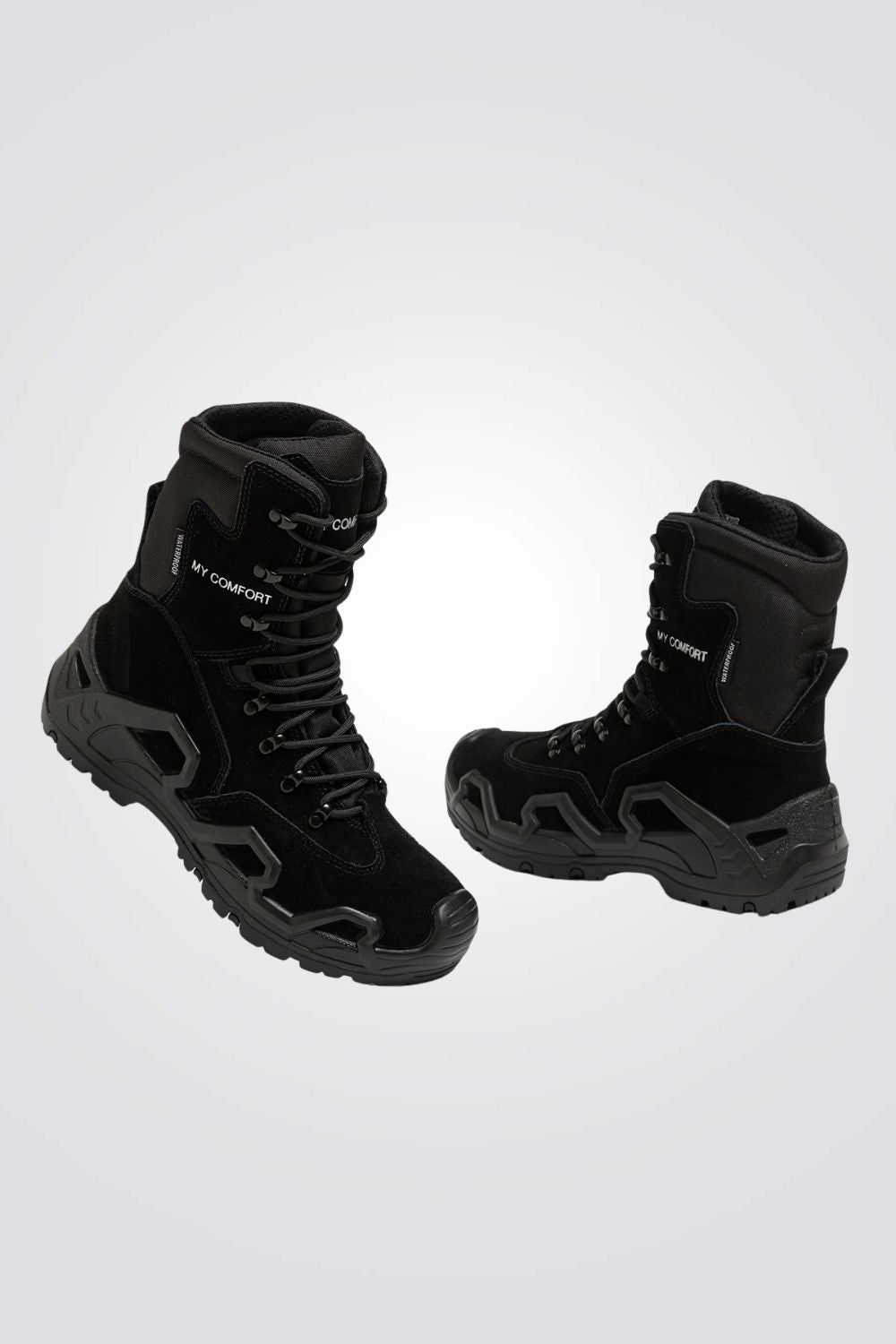 נעליים טקטיות גבוהות בצבע שחור