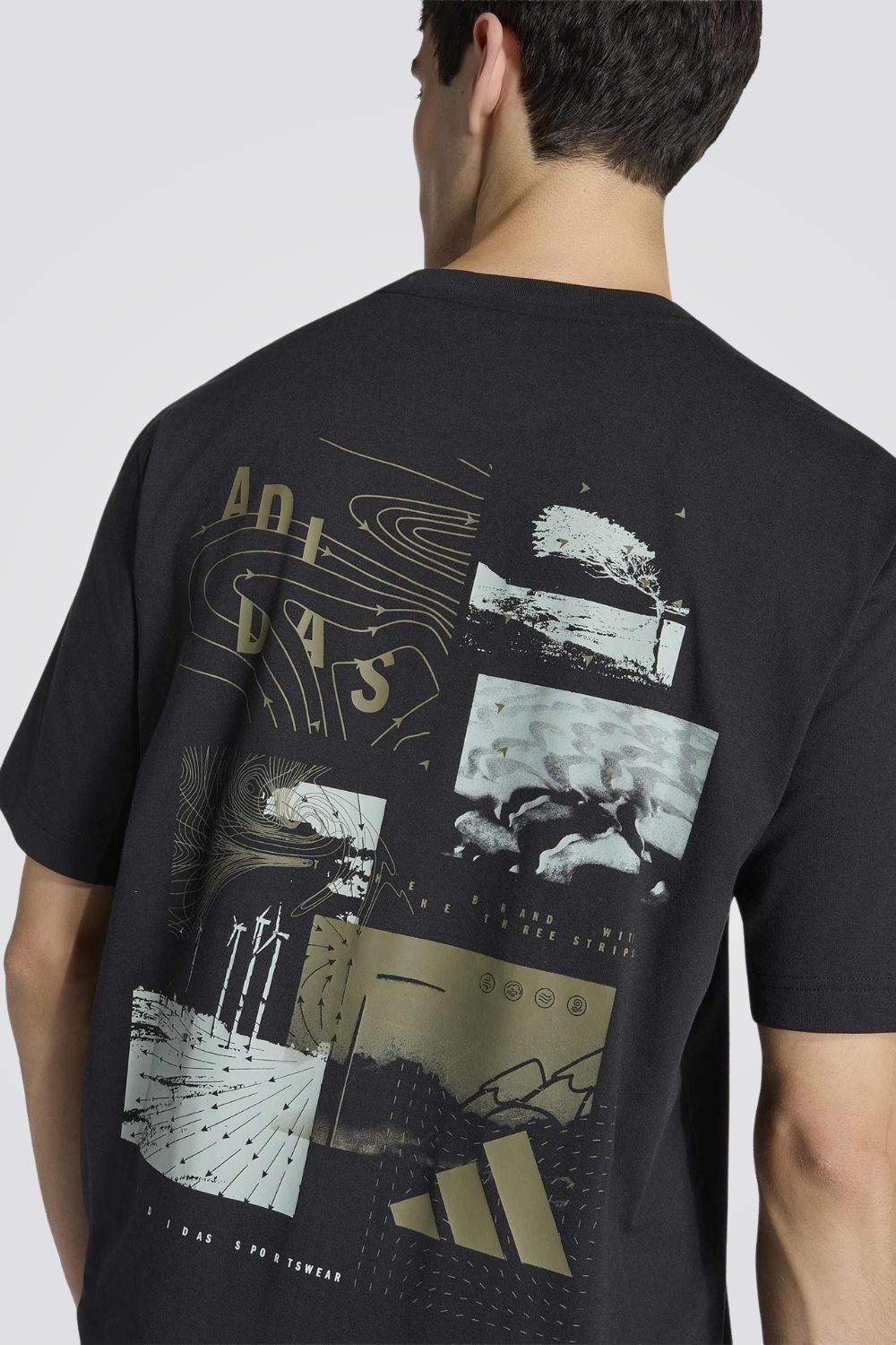 טישירט קצרה עם הדפס לגברים | אדידס