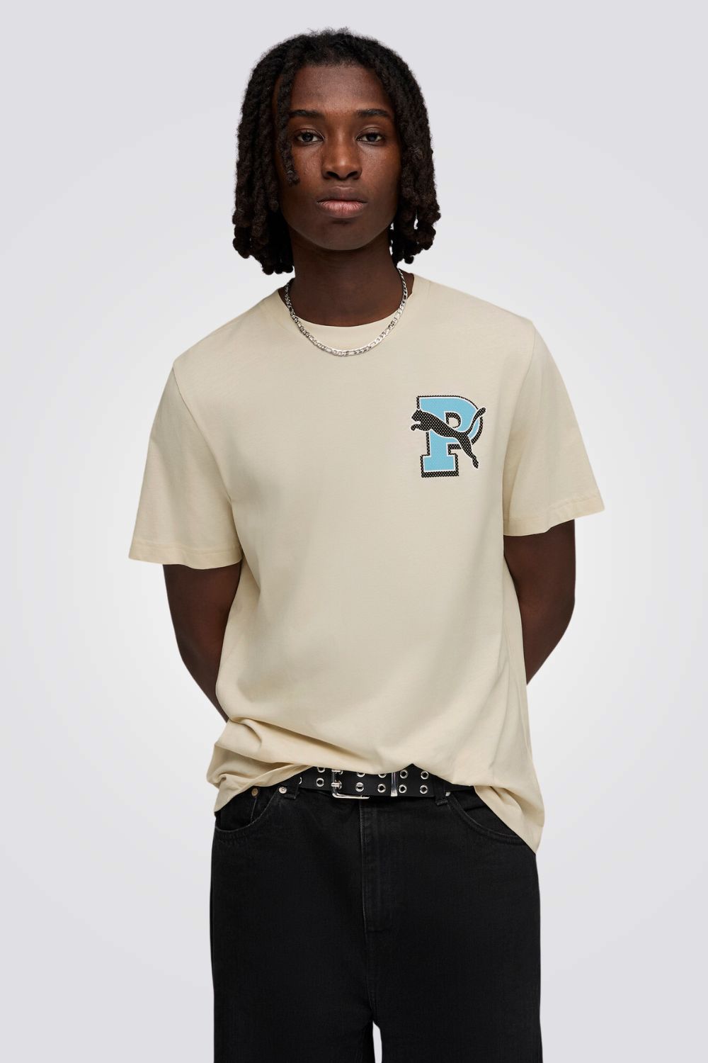 טישירט קצרה עם הדפס מעוצב לגברים | פומה