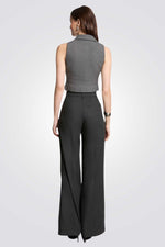 ווסט קצר אלגנטי בצבע אפור 