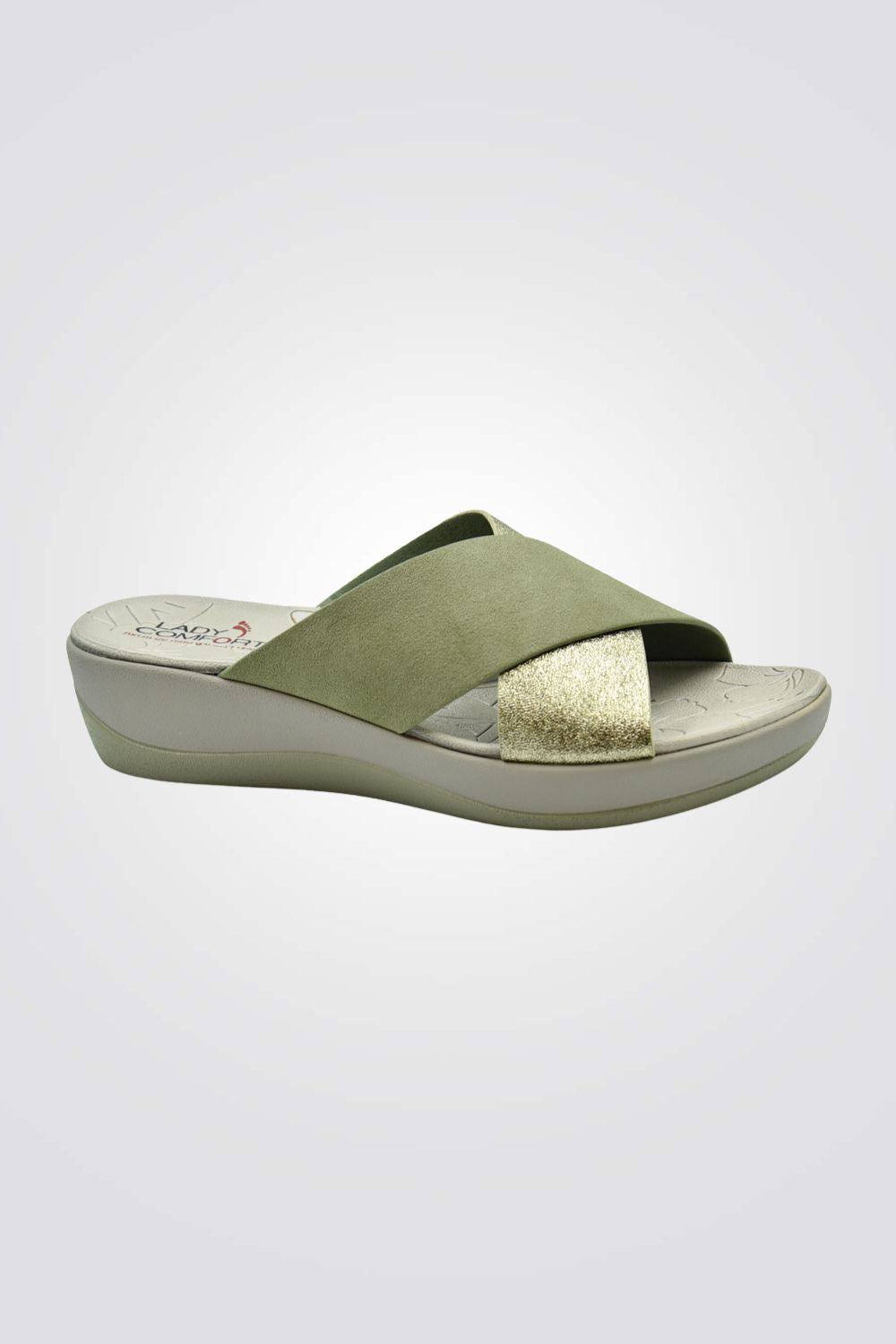 כפכפי פלטפורמה עם רצועות מוצלבות