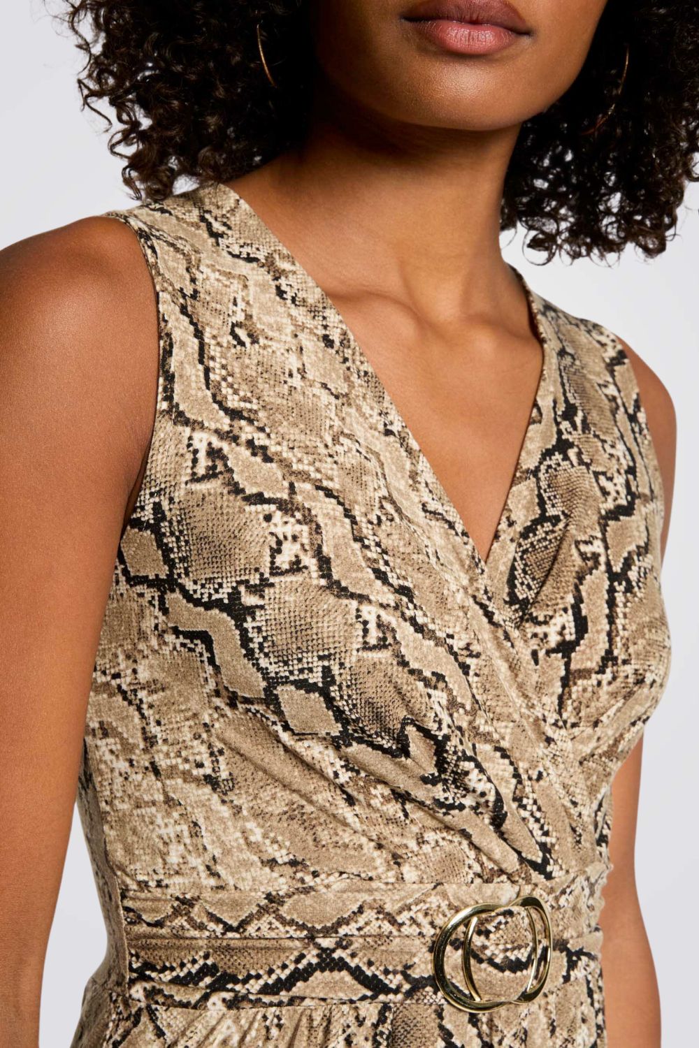 שמלת מקסי הדפס מנוחש 