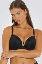 חזיית תחרה בריפוד קל PANAMA שחורה