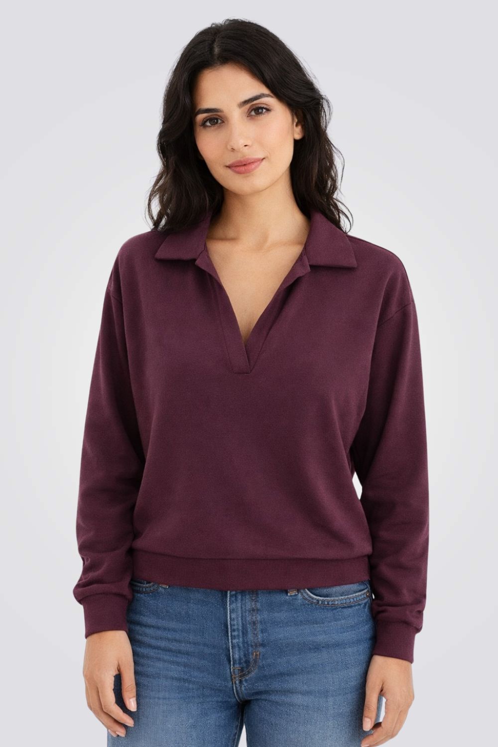 חולצת פולו וי ארוכה | דלתא