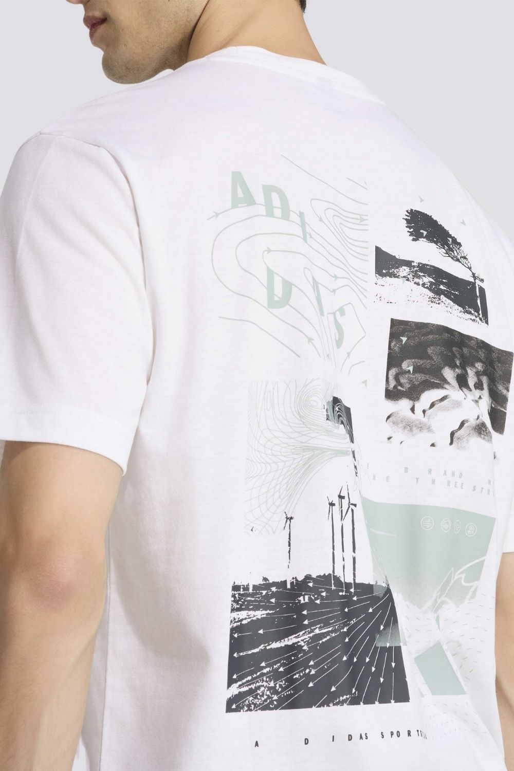 טישירט קצרה עם הדפס לגברים | אדידס