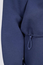 סווטשירט בטקסטורת וואפל ומכפלת מתכווננת לנשים| 4F