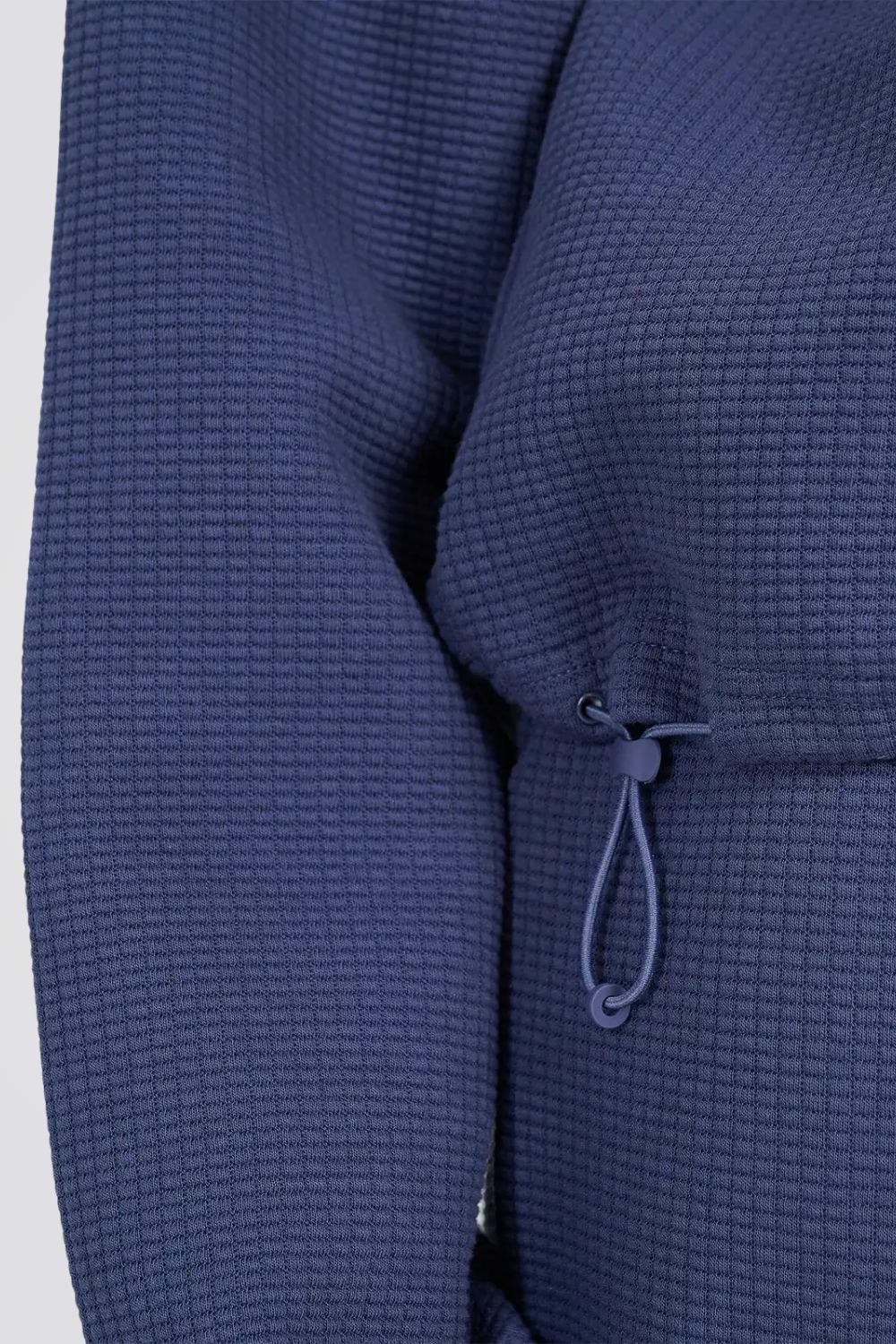 סווטשירט בטקסטורת וואפל ומכפלת מתכווננת לנשים| 4F