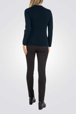 סריג בייסיק צווארון גבוה נייבי