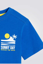 טישירט קצרה עם סלוגן לילדים 