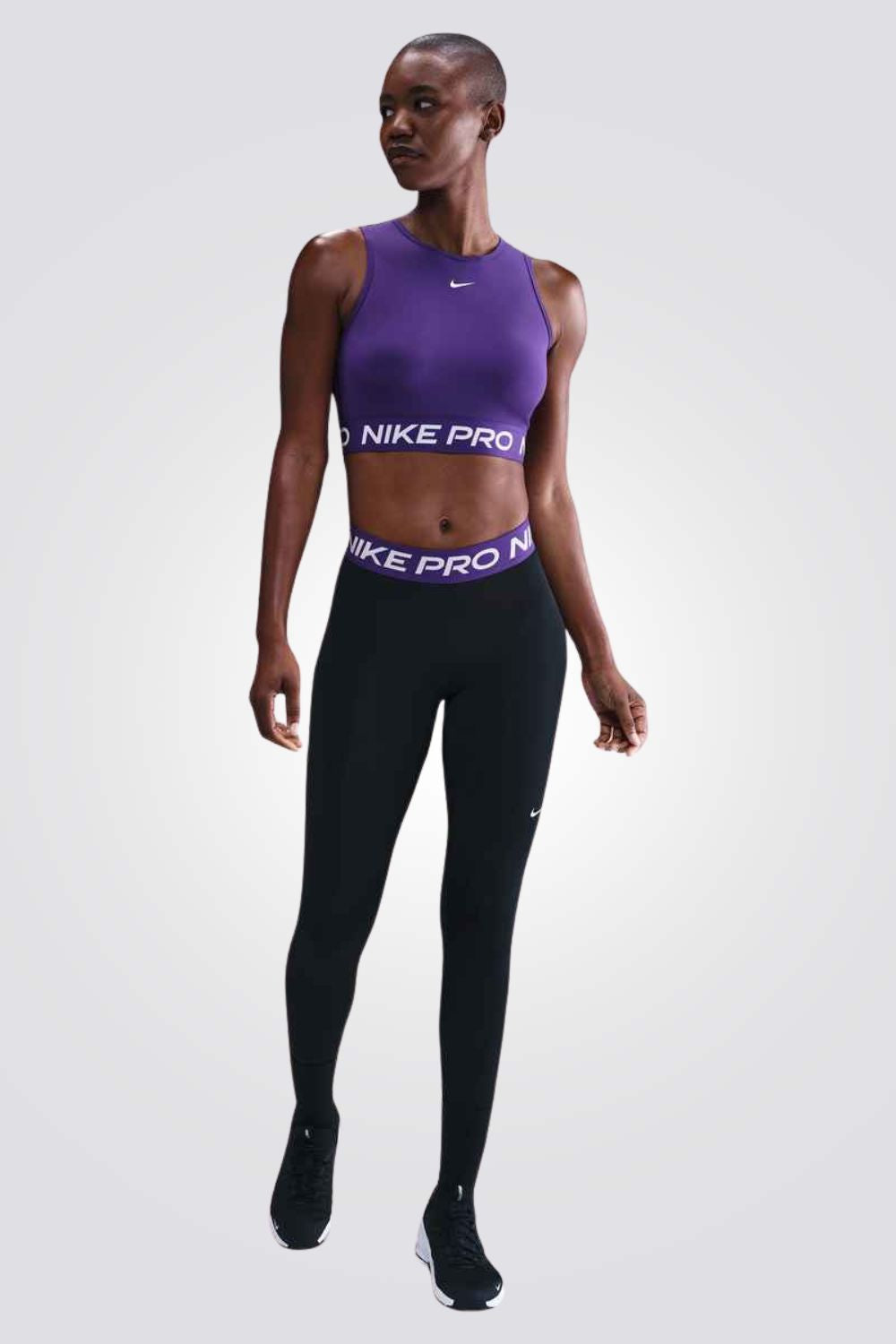 טייץ ספורט צמוד לנשים עם בד רשת לאוורור | נייקי