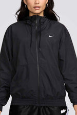 מעיל בגזרה רופפת עם כובע קפוצ'ון לנשים | נייקי