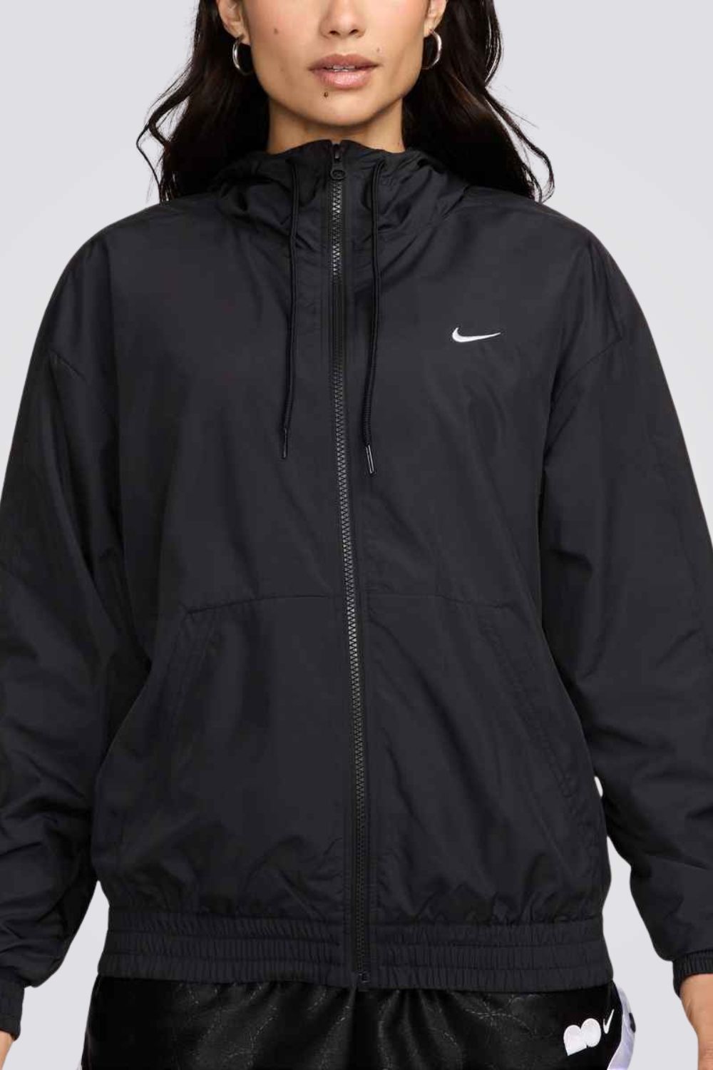 מעיל בגזרה רופפת עם כובע קפוצ'ון לנשים | נייקי