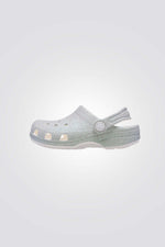 כפכפי נצנצים לבנות Classic Iridescent Glitter Clog K | קרוקס