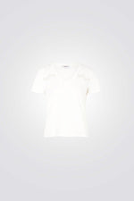 טישירט עיטורי תחרה בצבע לבן