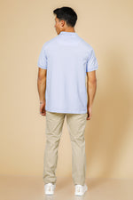 חולצה פולו פיקה בייסיק בצבע תכלת