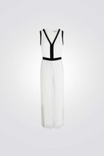 אוברול פליסה בצבע לבן/שחור