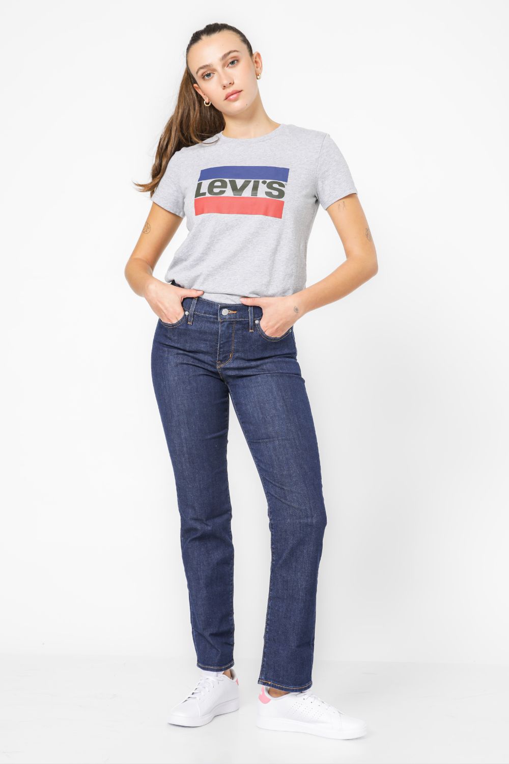 מכנסי ג'ינס 314 Shaping Straight בצבע כחול כהה