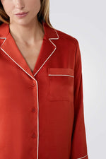 חולצת פיג’מה סאטן ארוכת שרוולים ERIKE לנשים | איתם