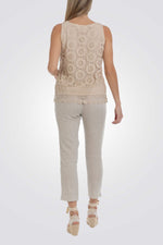 מכנס פשתן בצבע בז'