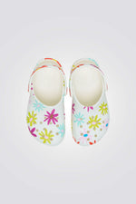 כפכפים בהדפס פרחוני לילדים במידות קטנות Classic Crafted Daisy Clog T | קרוקס