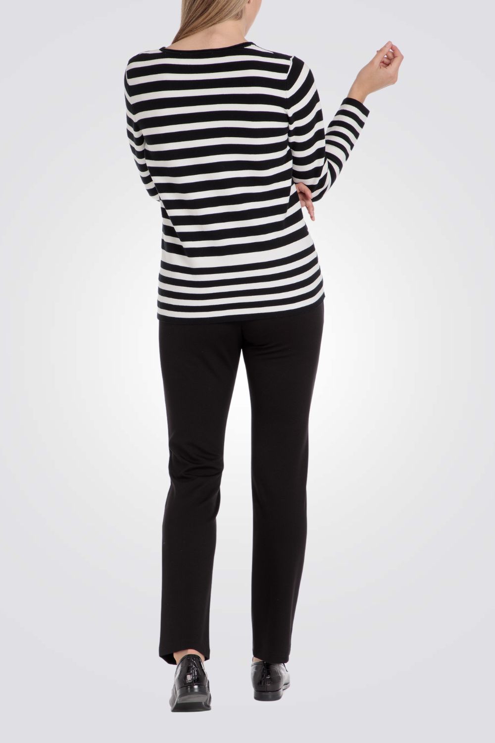 סריג פסים שרוולים ארוכים