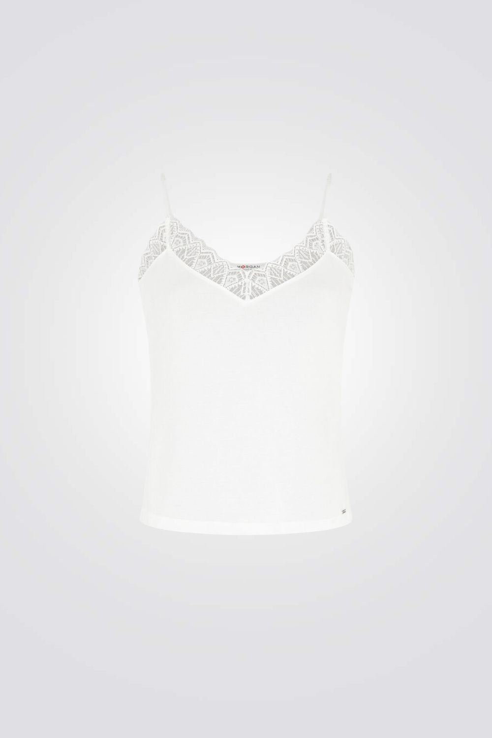 גופיה בצבע שנהב בשילוב תחרה