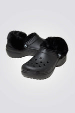כפכפי פלטפורמה פרוותיים לנשים Classic Platform Fuzz Lined Clog | קרוקס