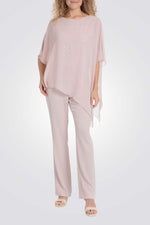 חולצה שוולי עטלף בצבע ורוד