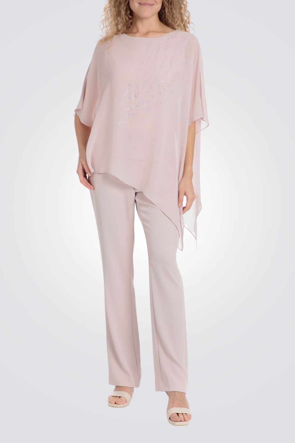 חולצה שוולי עטלף בצבע ורוד