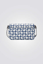 תיק צד עם הדפס לוגו בצבע כחול 