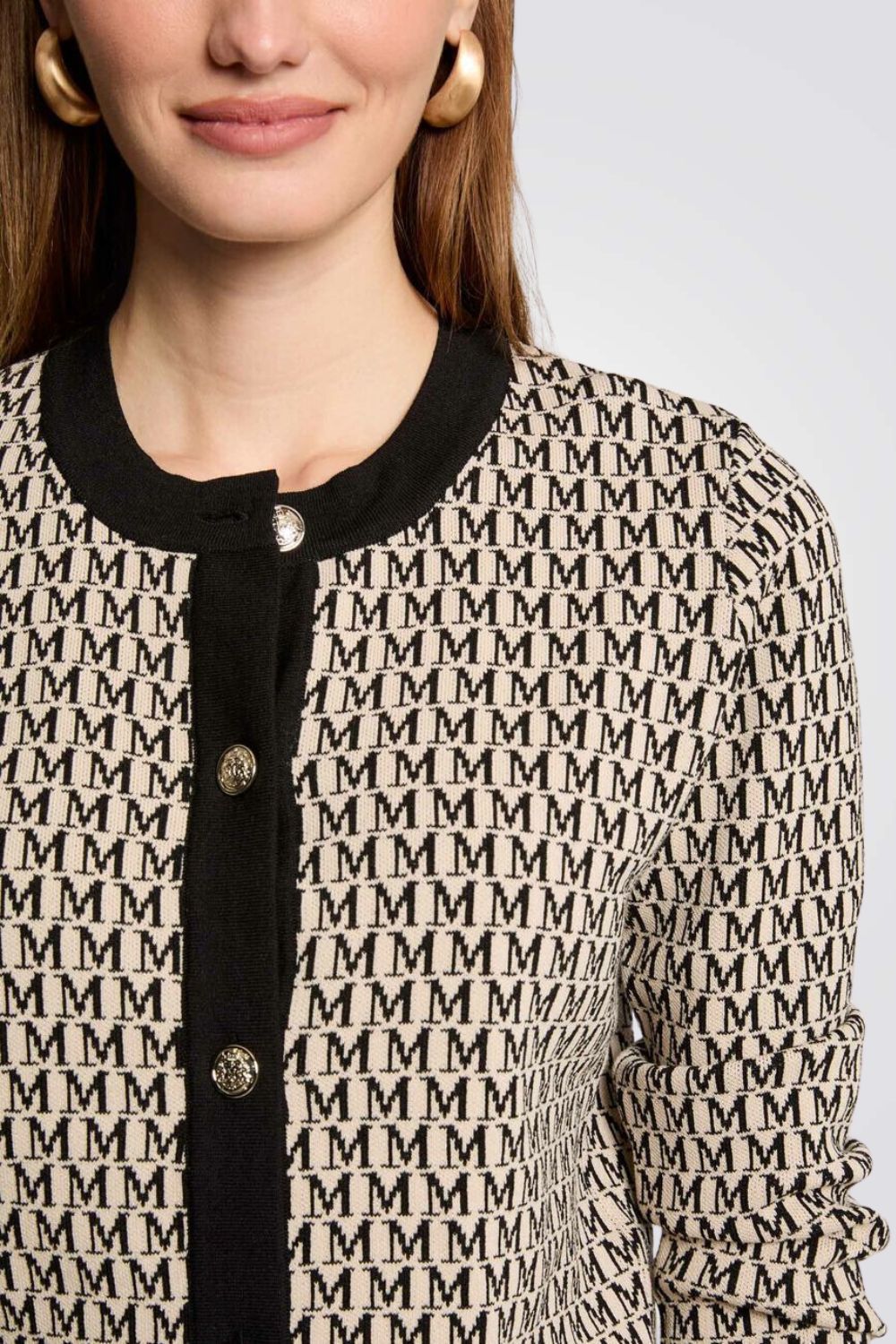קרדיגן קצר עם הדפס M