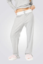 סט פיג'מת מעבר בצבע אפור