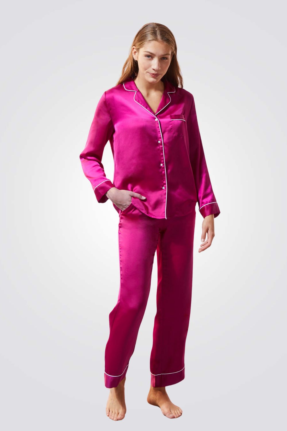 מכנסי פיג'מה CATWALK בצבע ורוד פוקסיה