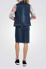 ווסט ג'ינס בצבע כחול כהה