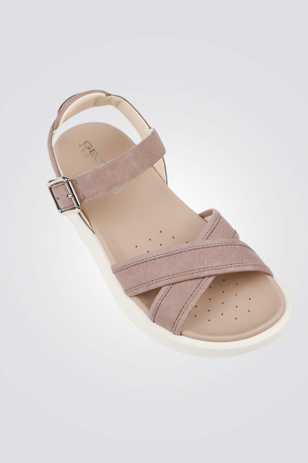 סנדלי עור רצועות מוצלבות לנשים