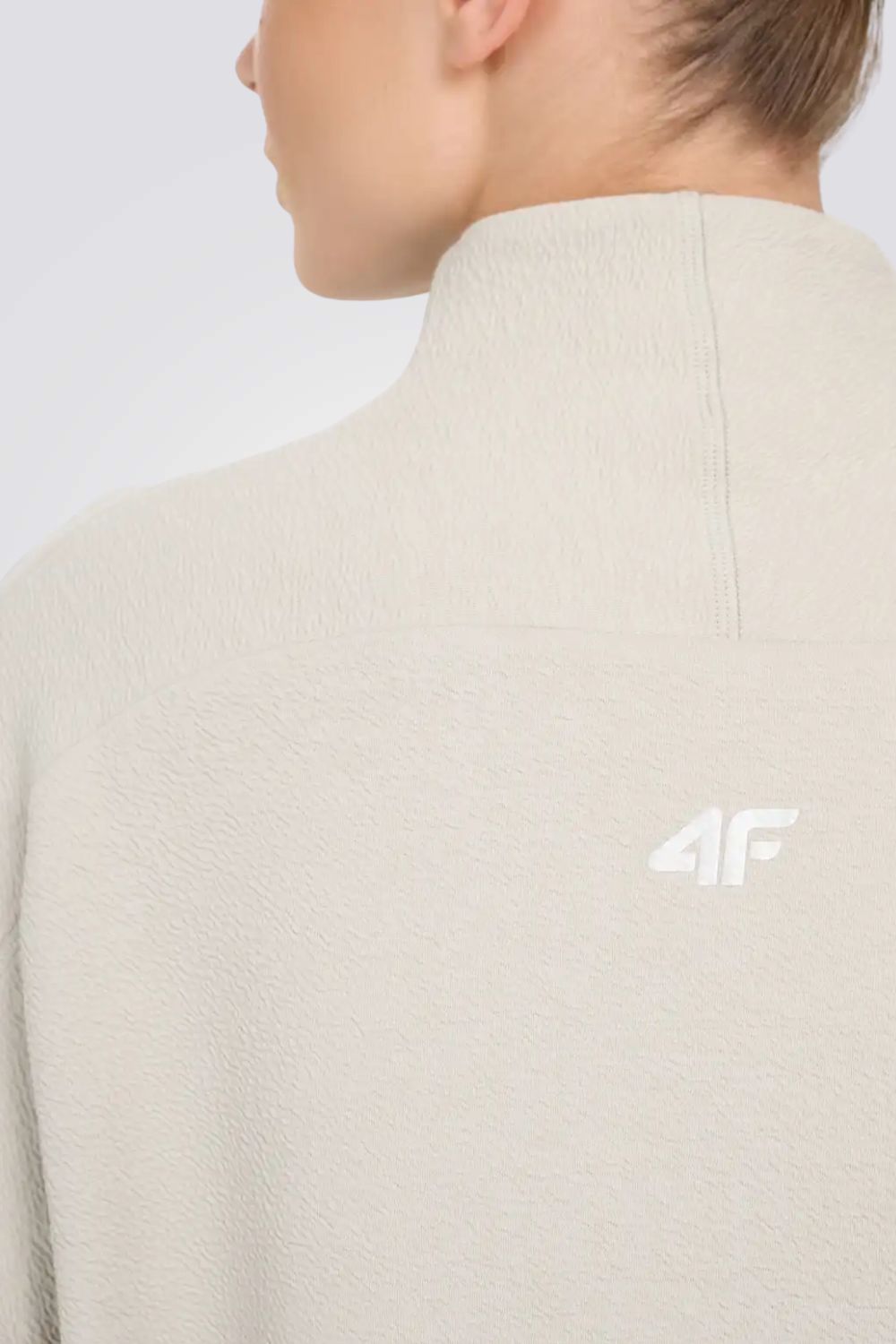 סווטשירט בגזרה רחבה עם צווארון גבוה | 4F