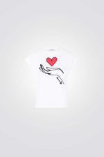 טישירט בצבע לבן הדפס החזית