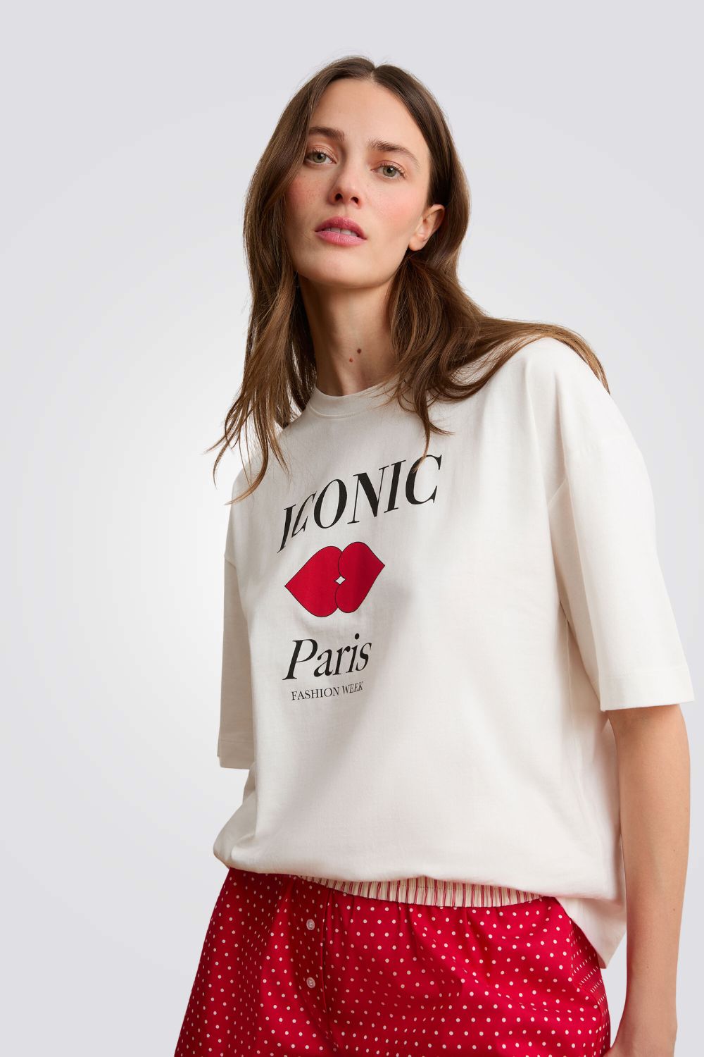 חולצת פיג'מה שרוולים קצרים ICONIC לנשים | איתם