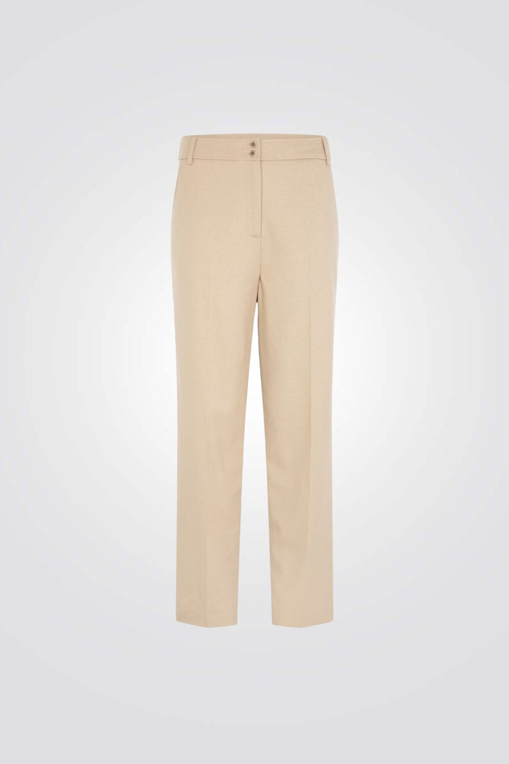 מכנס ארוך גזרה ישרה בצבע בז'