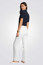 חולצת סריג שרוולים קצרים בצבע נייבי