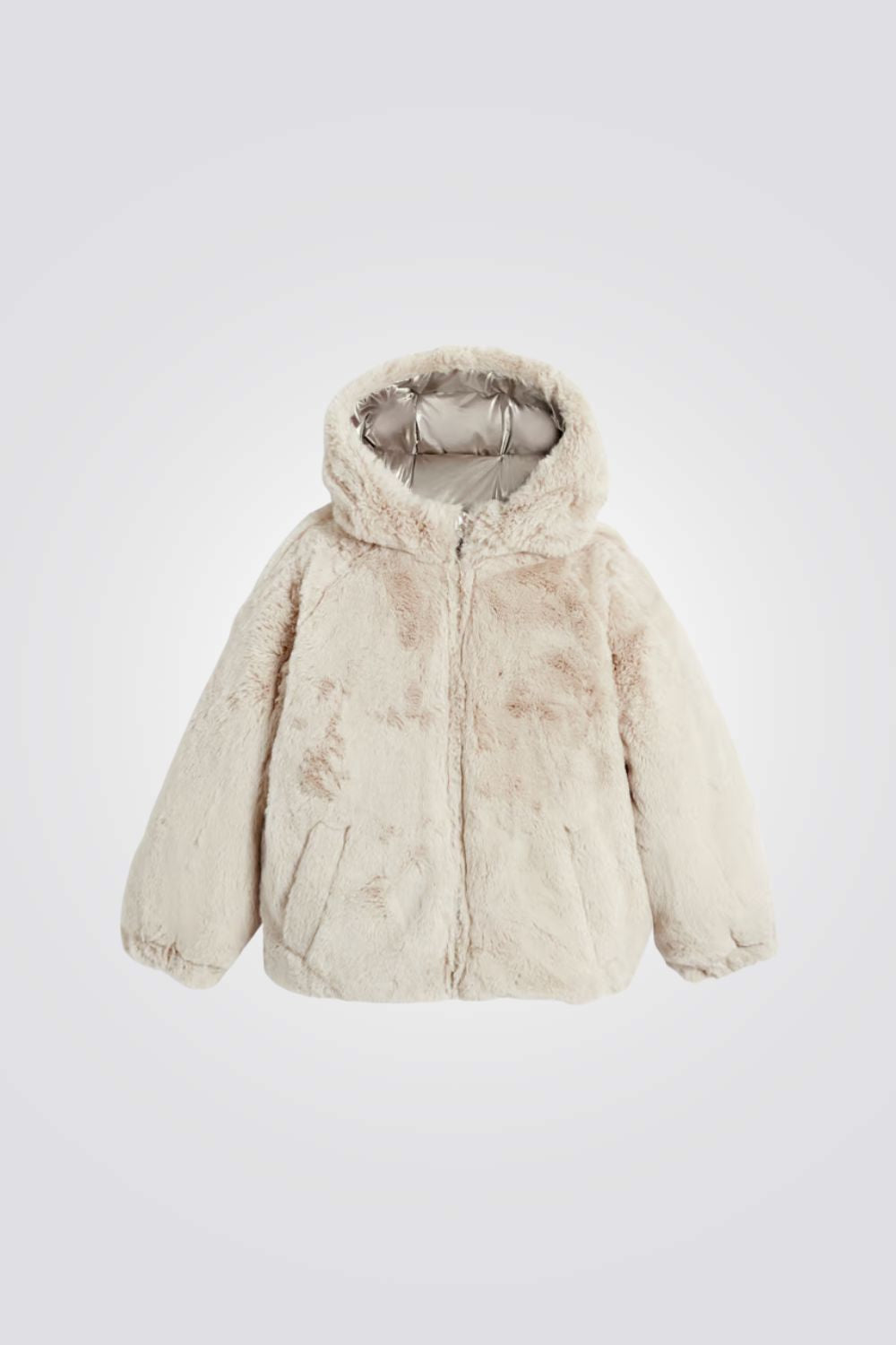 מעיל דו צדדי לילדות בצבע זהב 