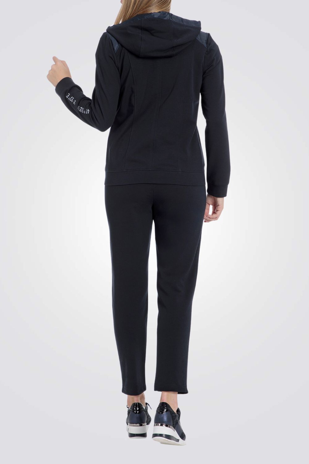 סווטשירט קפוצ'ון עם רוכסן בצבע נייבי